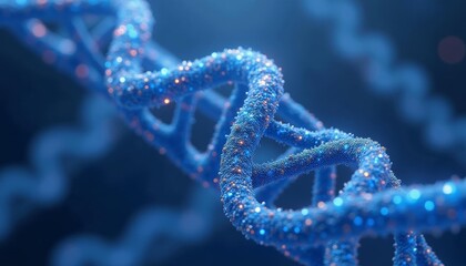  Illuminated DNA structure a symbol of genetic code
