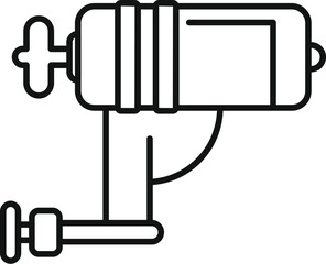 Water pump is connecting to a plumbing system using a pipe