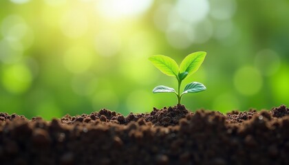  New beginnings  A seedling sprouts from the earth