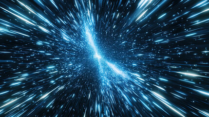 Hyperspace Stars Travel - Interstellar Journey, Cosmic Speed, Starfield Motion, Sci-Fi Space Travel, Dynamic Hyperspace Effect, Galactic Movement