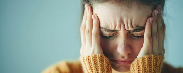 Portrait of a person with a pained expression, highlighting the intense ache from fibromyalgia