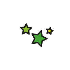 Three stars icon flat vector design
