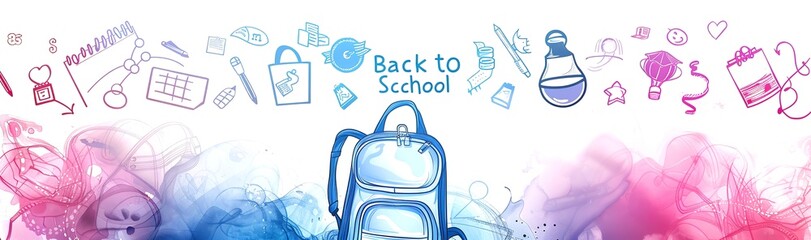 Back to School, abstract banner