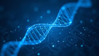 Obraz premium Exploring the digital blueprint of life