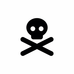 skull bones pirate poison death icon