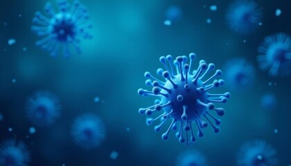 Obraz premium Viral particles in motion a digital illustration