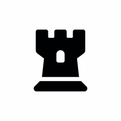 chess rook figure icon vector