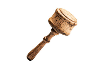 Wooden Gavel Isolated
