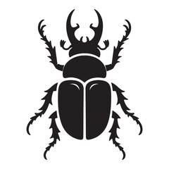 Beetle silhouettes vector design
