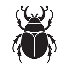 Beetle silhouettes vector design