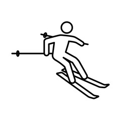 Ski icon template