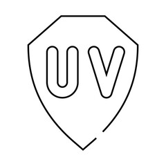 ultra violet uv protection line icon vector. ultra violet uv protection sign. isolated contour symbol black illustration