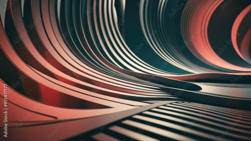Poster futuristic motion background with curved wavy lines modern abstract design element featuring flowing