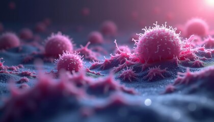  Microscopic life forms in a vibrant underwater world