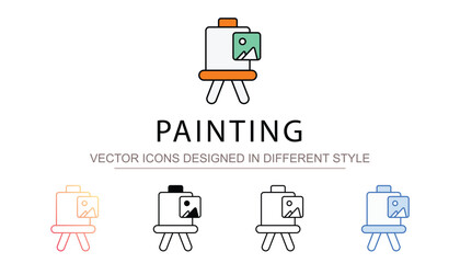 Painting icon design with white background stock illustration