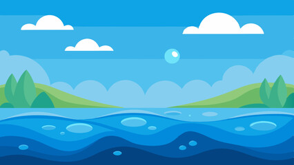 water background vector arts illustration