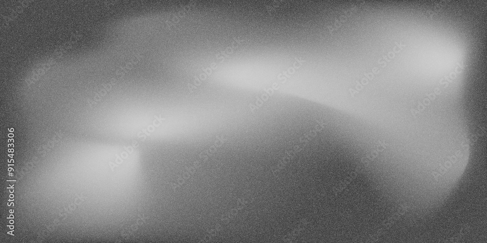 Aufkleber Gray smooth gradient with grain texture background. Dark wallpaper with noise texture. 