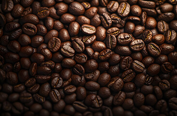 Obraz premium Texture of coffee beans