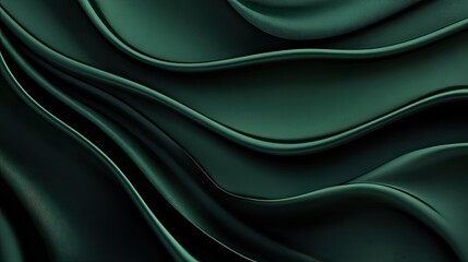 Fototapeta premium Refined 3D dark green background with subtle metallic sheen and smooth textures, perfect for sophisticated presentations.