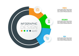 Infographic template business concept with diagram.
