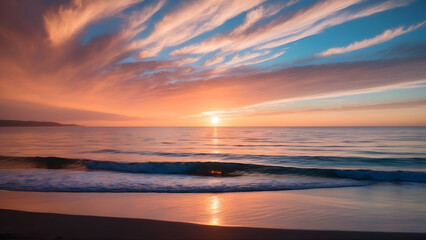 Obraz premium sunset on the beach