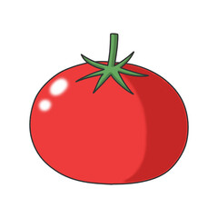 トマト　シンプル　イラスト