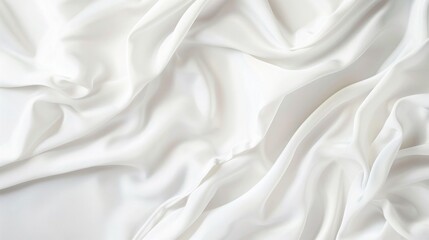 Fototapeta premium Elegant Draped White Silk Fabric Texture for Luxurious Backgrounds and Design Resources