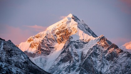 Obraz premium Snow-capped mountain peak