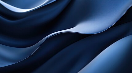 Fototapeta premium Smooth 3D blue background with soft curves and glossy finishes, ideal for sleek and elegant visuals.