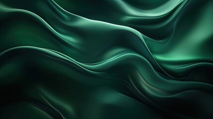 Fototapeta premium Smooth 3D dark green background with gentle gradients and soft transitions, creating a calming and soothing effect.