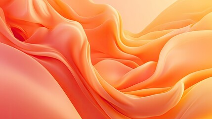 Obraz premium Subtle 3D orange background with soft transitions and gentle gradients, creating a refined and elegant look.