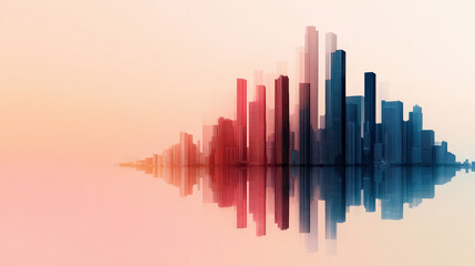 Fototapeta premium AI-driven cityscape, advanced technology, digital society, futuristic design