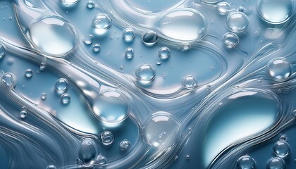 Transparent liquid serum gel cosmetic texture background.33