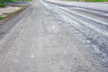 New Road Construction in Suburban New Housing Development