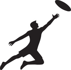 frisbee vector silhouette illustration logo