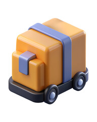 3D Flat Logistic Icon with Copy Space for Project Planning Concept: Artistic rendering with doodle line cartoon style