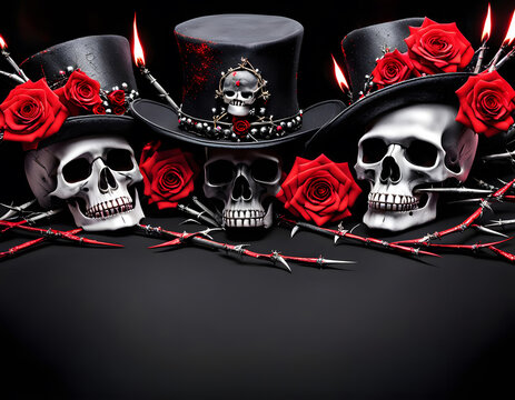 A flyer template for a Gothic, Heavy Metal and tattoo event