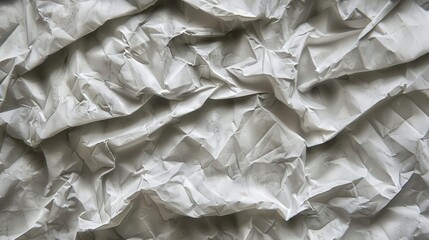 Obraz premium A soft, crinkled texture of crumpled paper, with irregular folds and creases. 