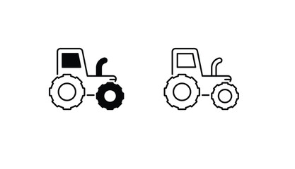 Tractor icon design with white background stock illustration