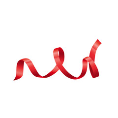 red ribbon isolated on white background