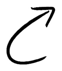 arrow line, doodle, vector, hand drawn