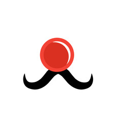 clown nose and mustache