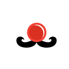 clown nose and mustache
