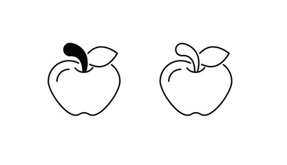 Apple icon design with white background stock illustration