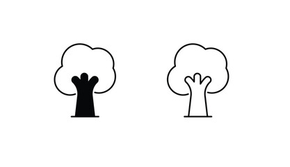 Tree icon design with white background stock illustration