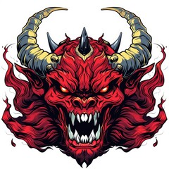 Red Skeleton Dragon Monster Head