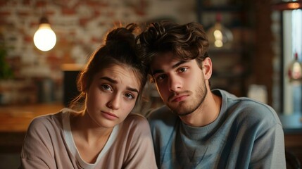 Fototapeta premium Unhappy young couple
