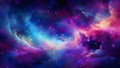 Obraz premium Cosmic nebula Space Colorful Background. 