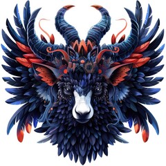 Red Skeleton Dragon Monster Head