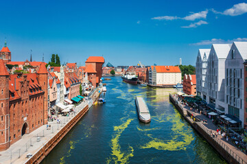 Aerial landscape of the Main Town of Gdansk at summer, Poland. © Patryk Kosmider